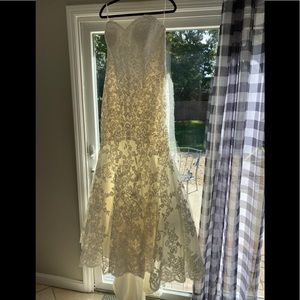 Beautiful Mori Lee fit & flare lace wedding dress!